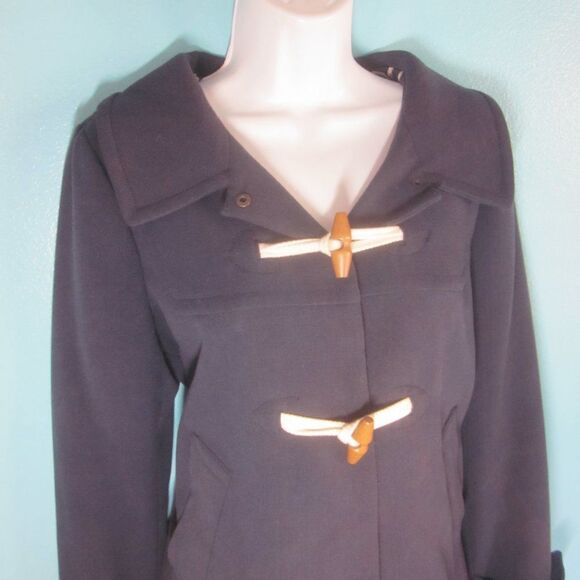 Gap Blue Outerwear Jacket Womens Size S Navy Blue Lined Nautical Theme Coat - Picture 1 of 13